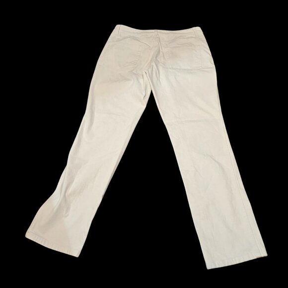 Coldwater Creek Women’s Petite 8 Ivory Stretch Pants Straight Leg - Picture 3 of 4